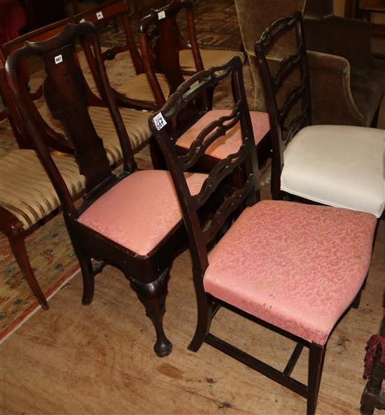 4 various dining chairs